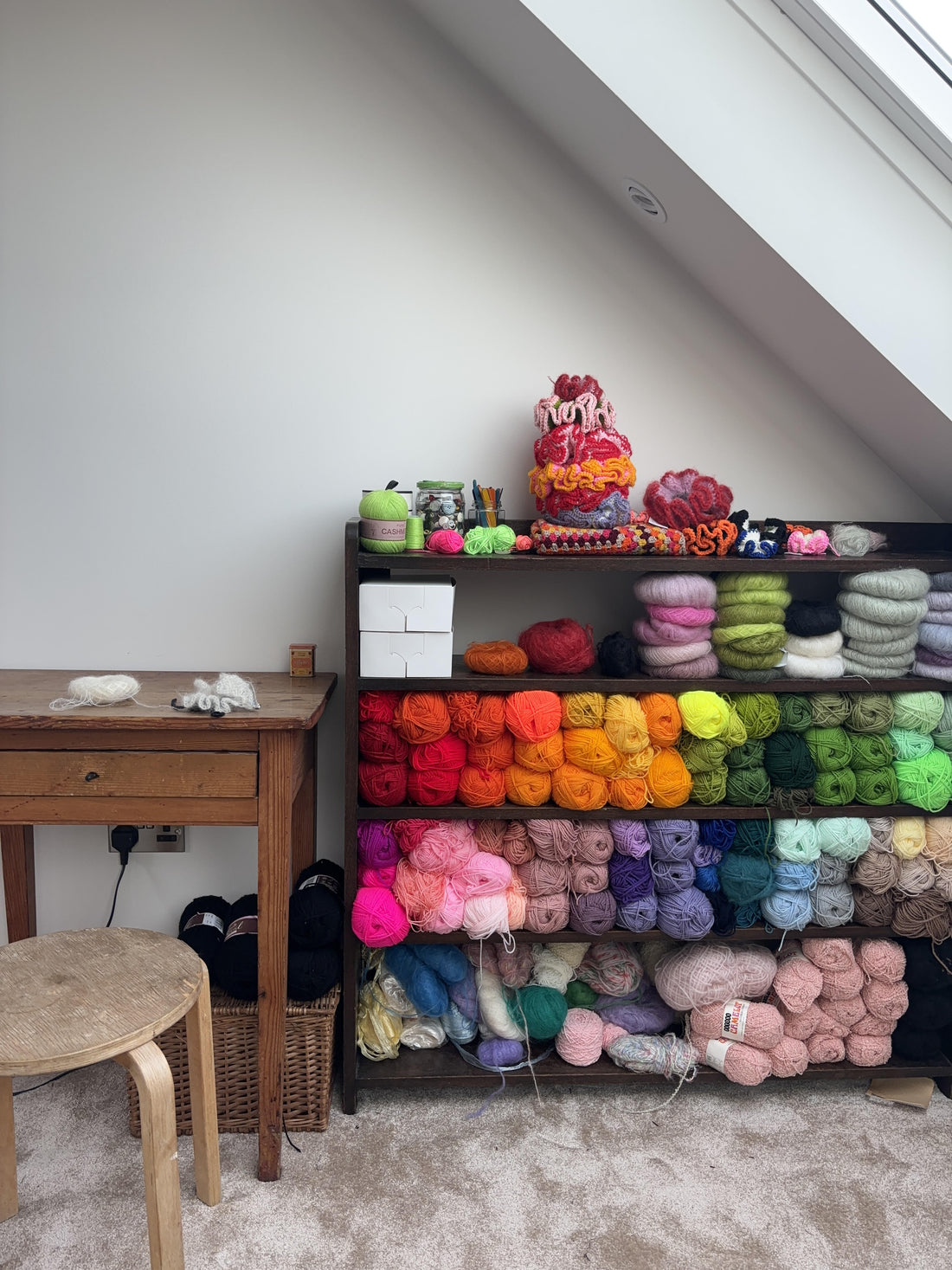 MOHAIR AND SILK SCRUNCHIES FROM KNOTTS STUDIO - C -ET- C