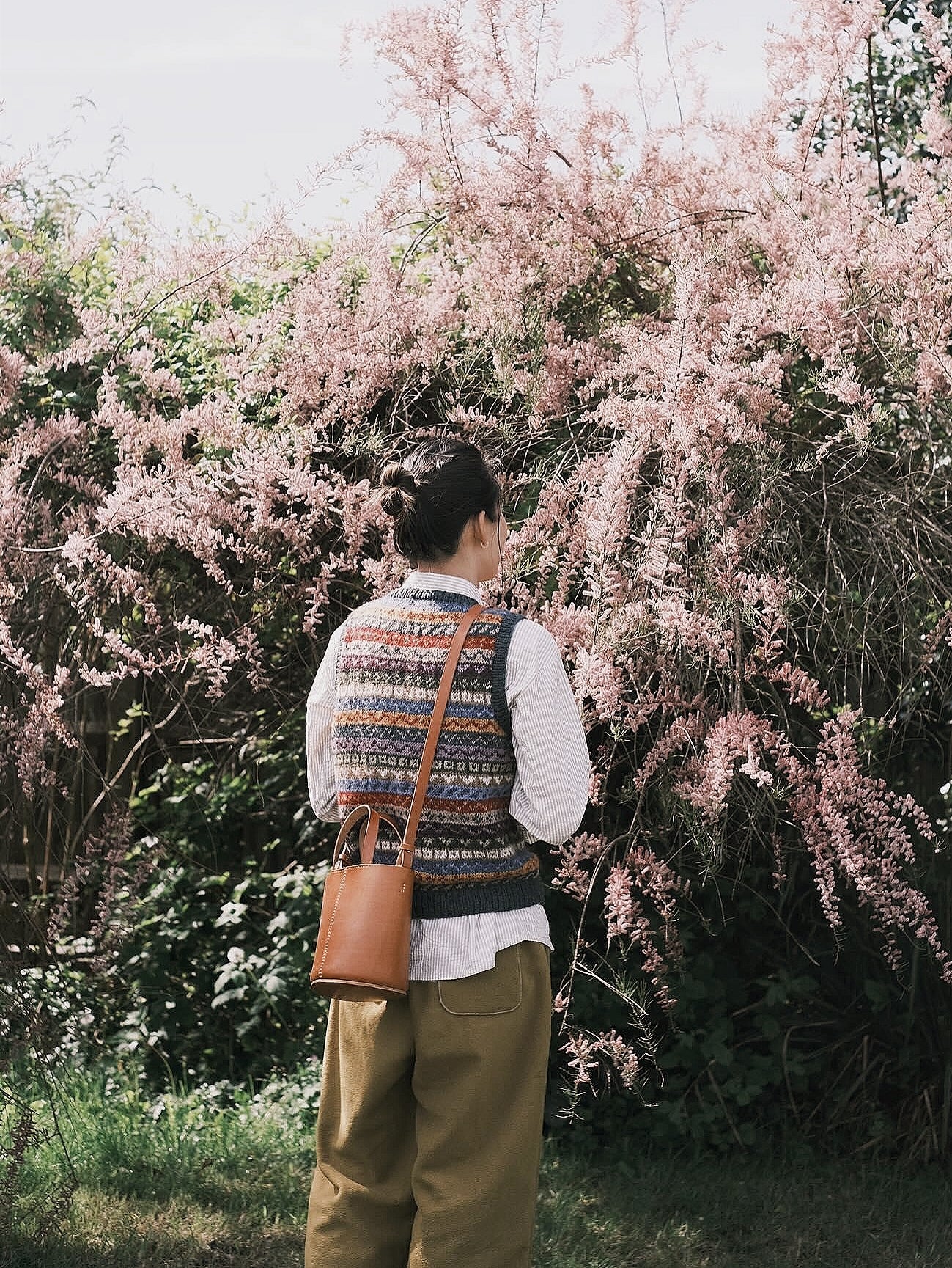 C -ET- C HANDBAG Leather Bucket Bag