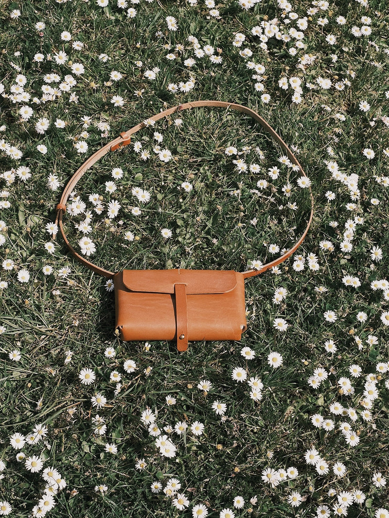 Small Leather Block Bag