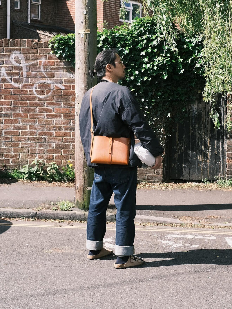 Black leather book bag hotsell