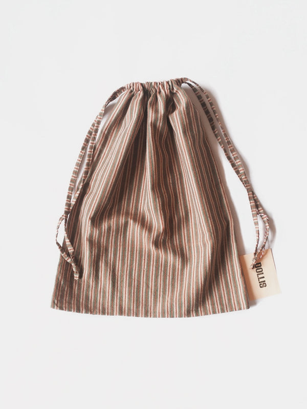 Striped Drawstring Bag