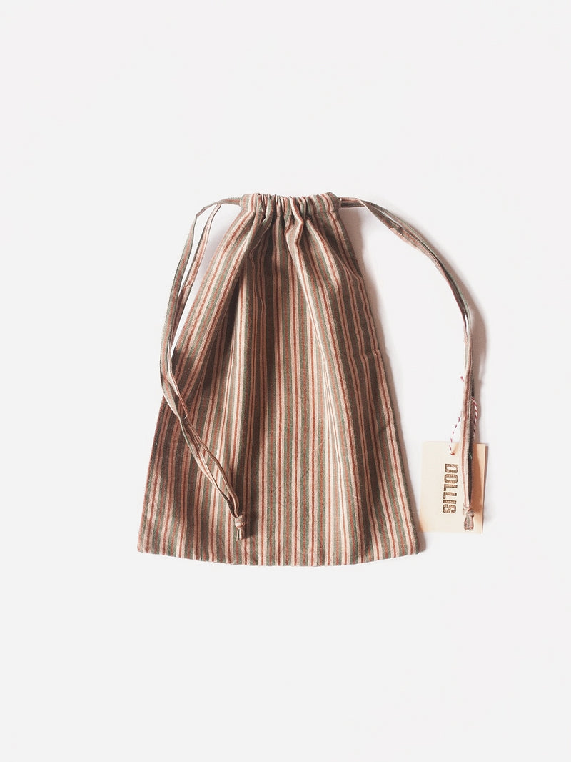 Striped Drawstring Bag