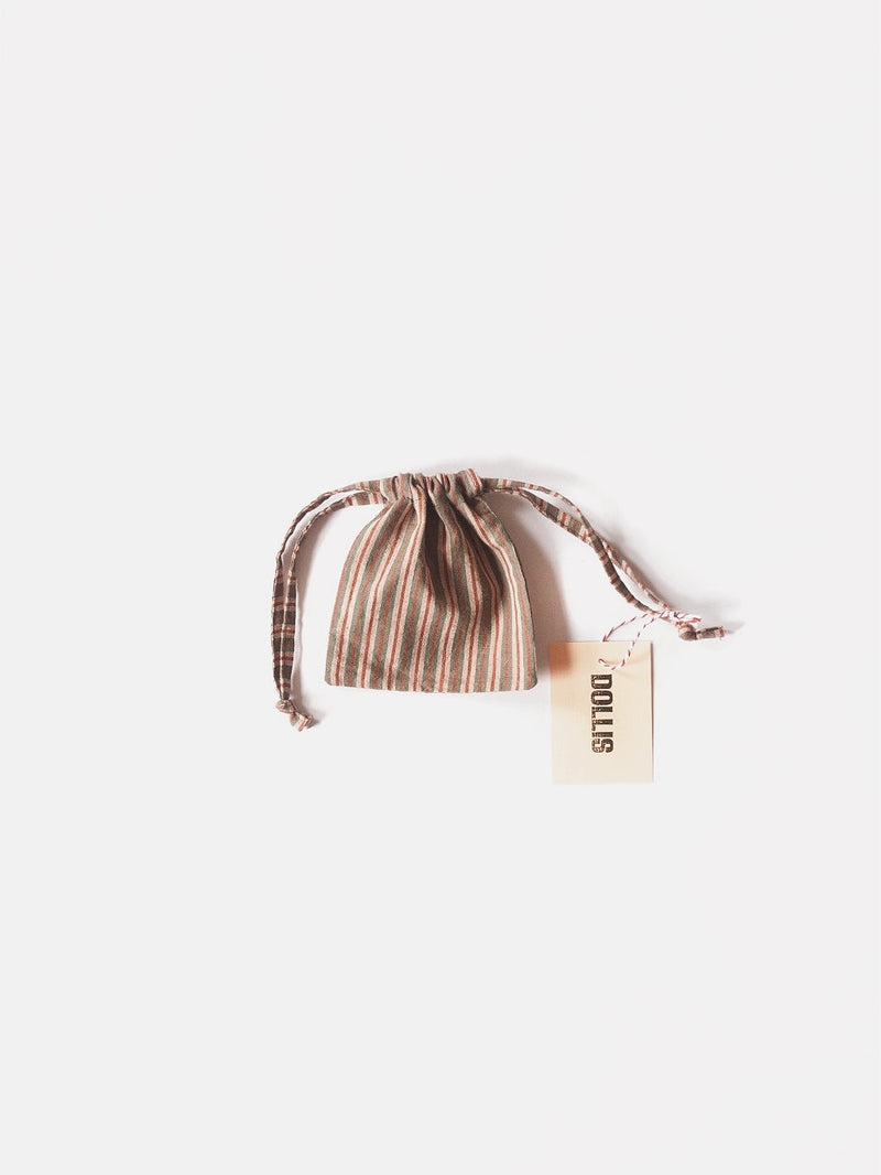 Striped Drawstring Bag