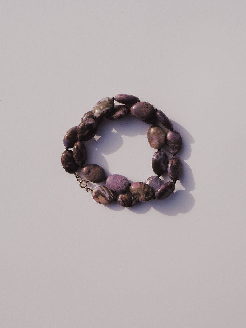 Comet - Lavender Agate Necklace