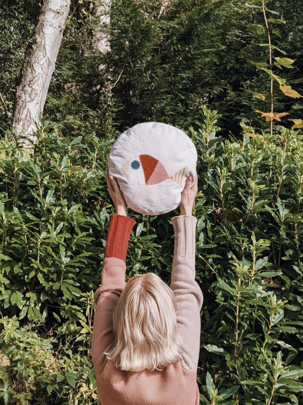 C -ET- C cushion Fish Cush in Madder