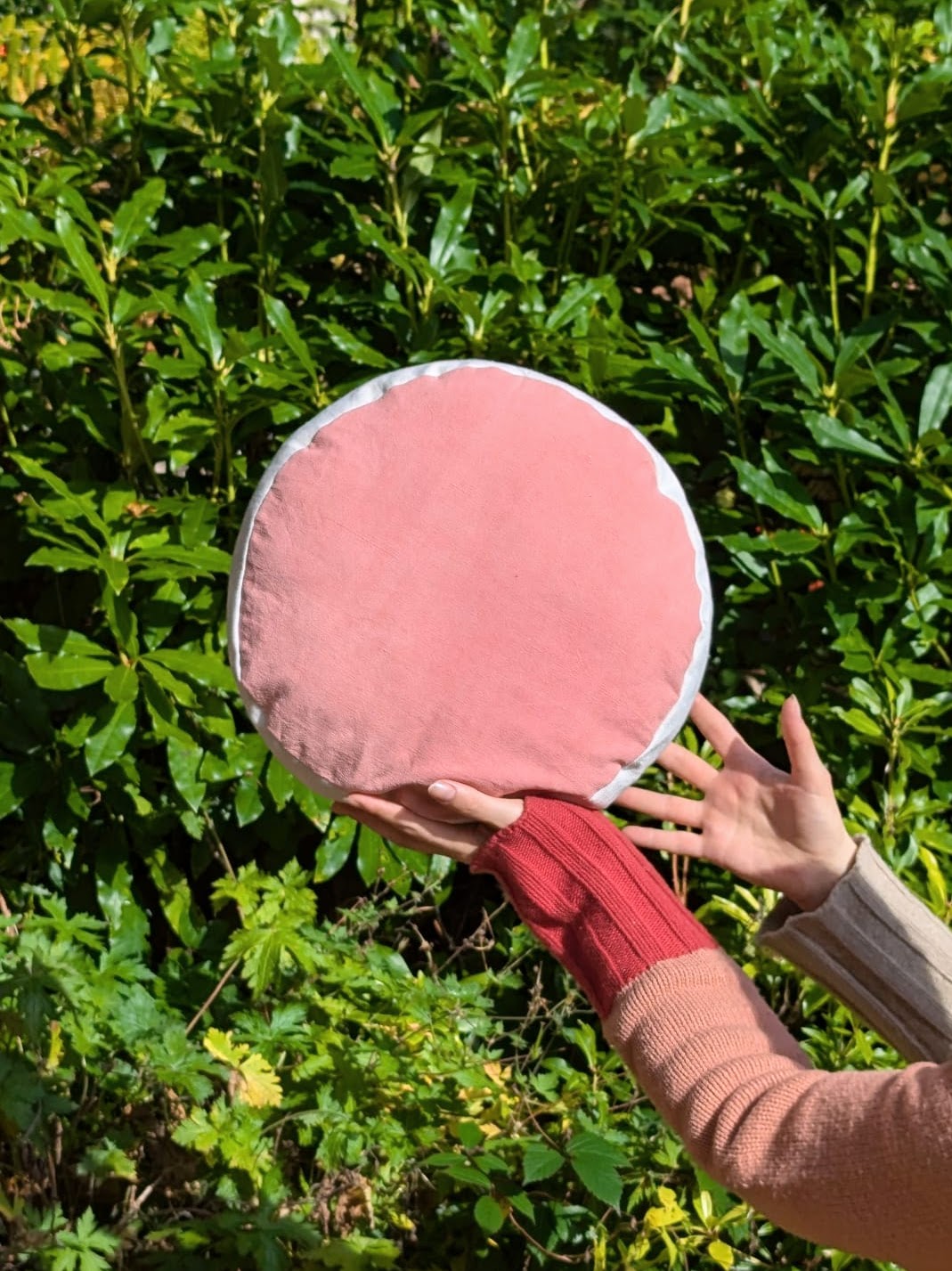 C -ET- C cushion Fish Cush in Madder