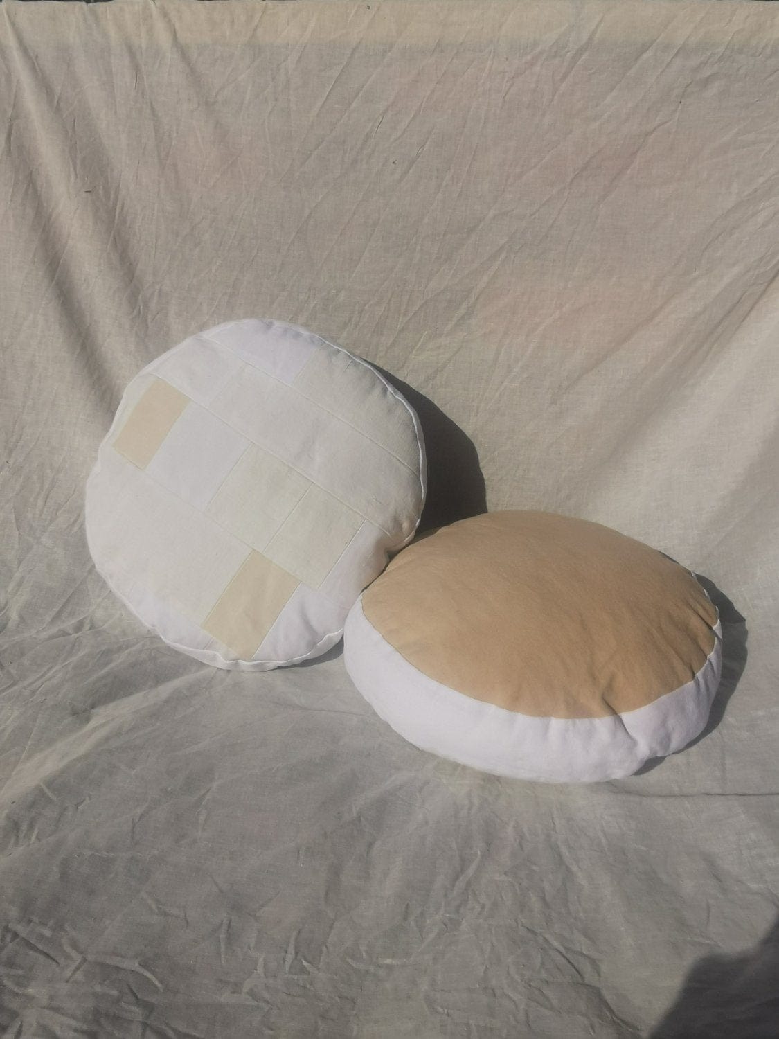 C -ET- C cushion Patchwork Ecru Cush II