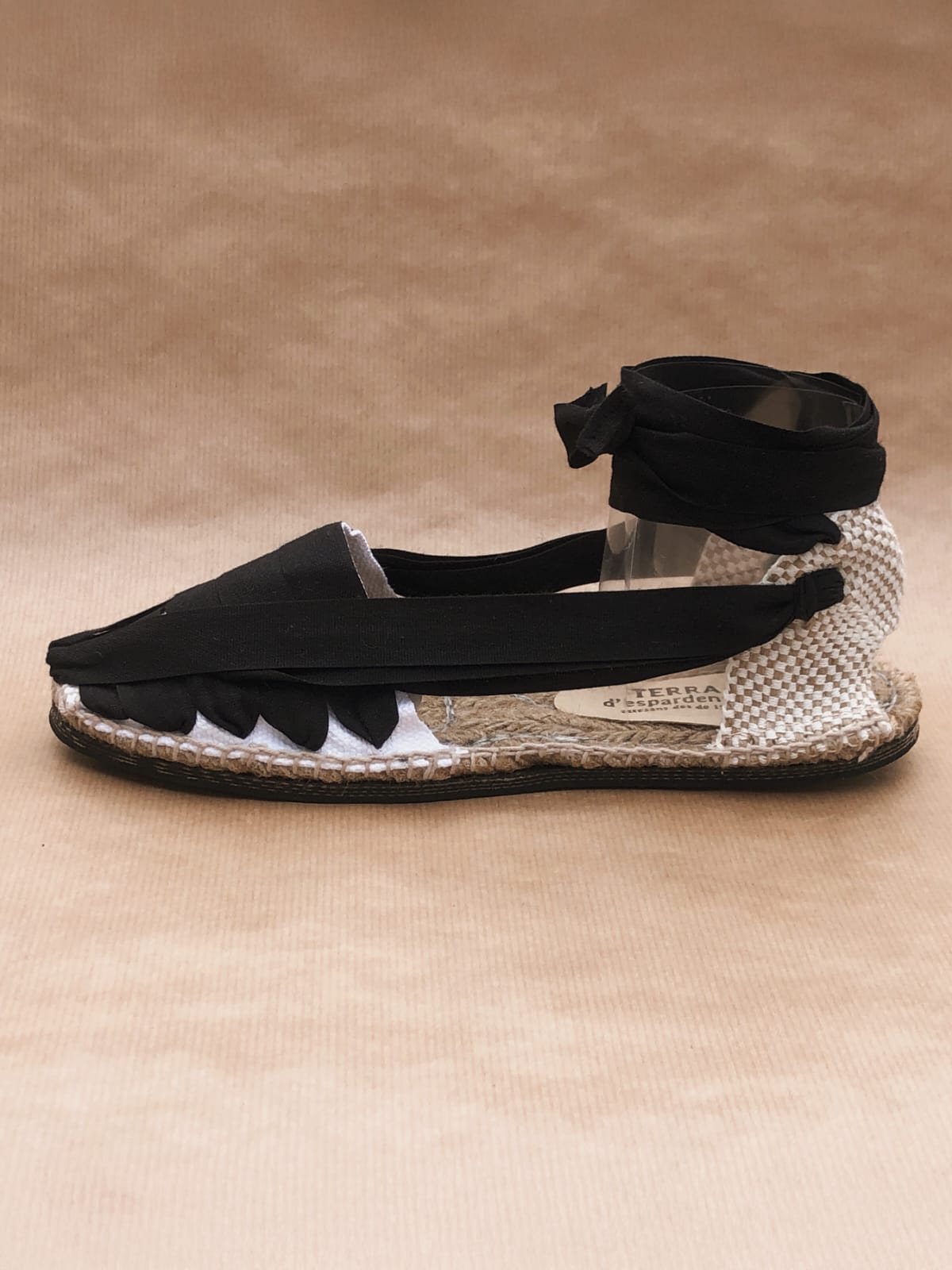 C -ET- C Shoes Pinxo Black Ribbon Tie Espadrilles