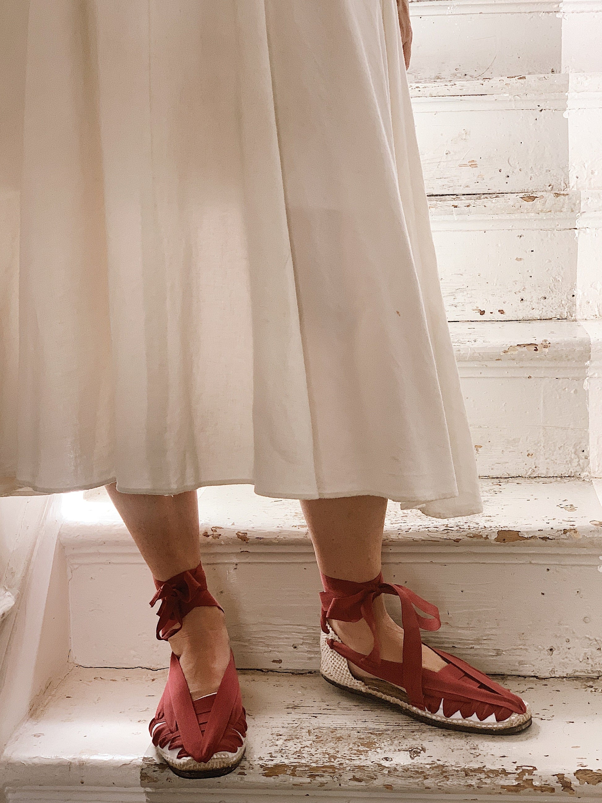 C -ET- C Shoes Pinxo Bordeaux Ribbon Tie Espadrilles