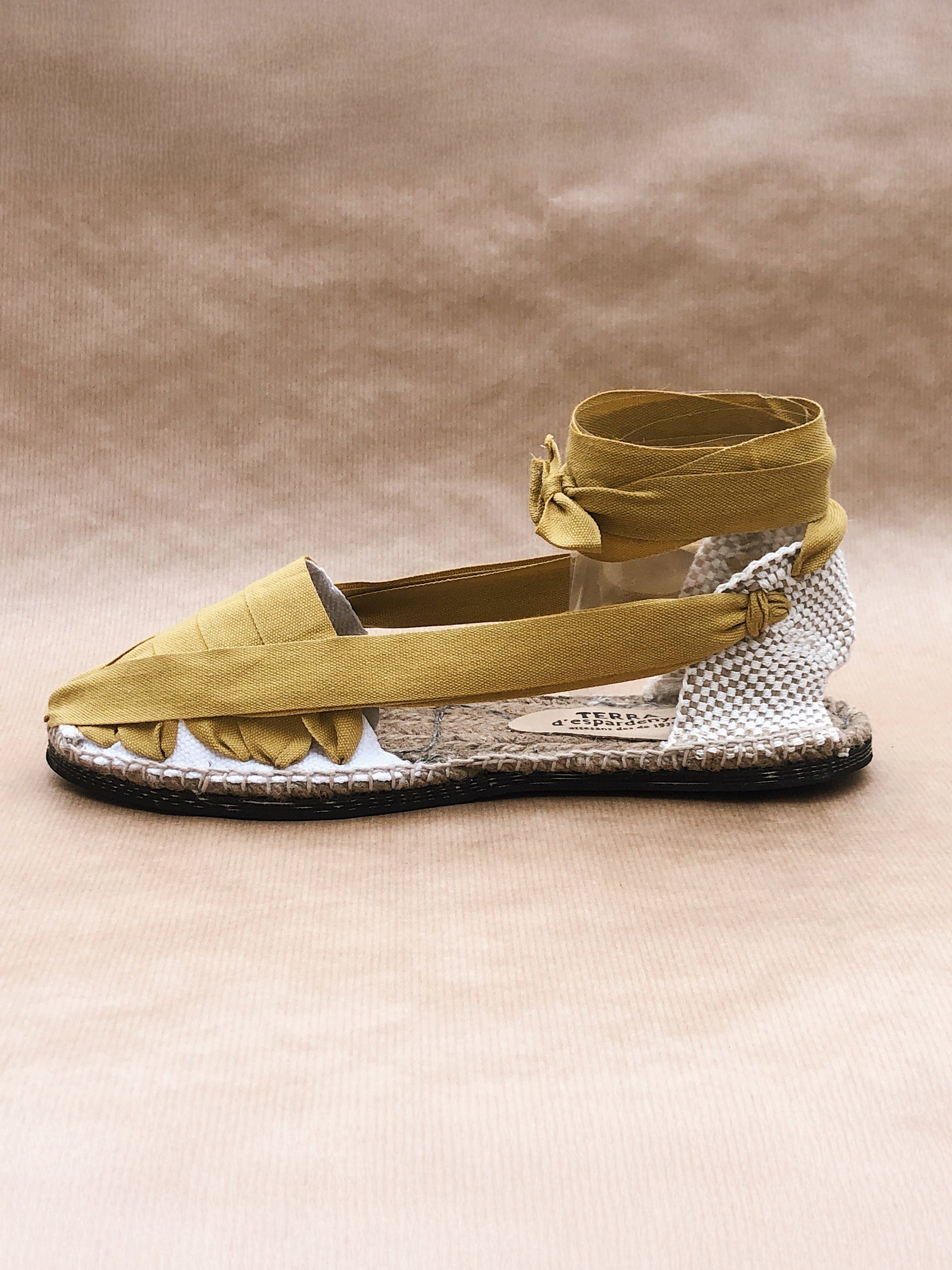 C -ET- C Shoes Pinxo Mustard Ribbon Tie Espadrilles