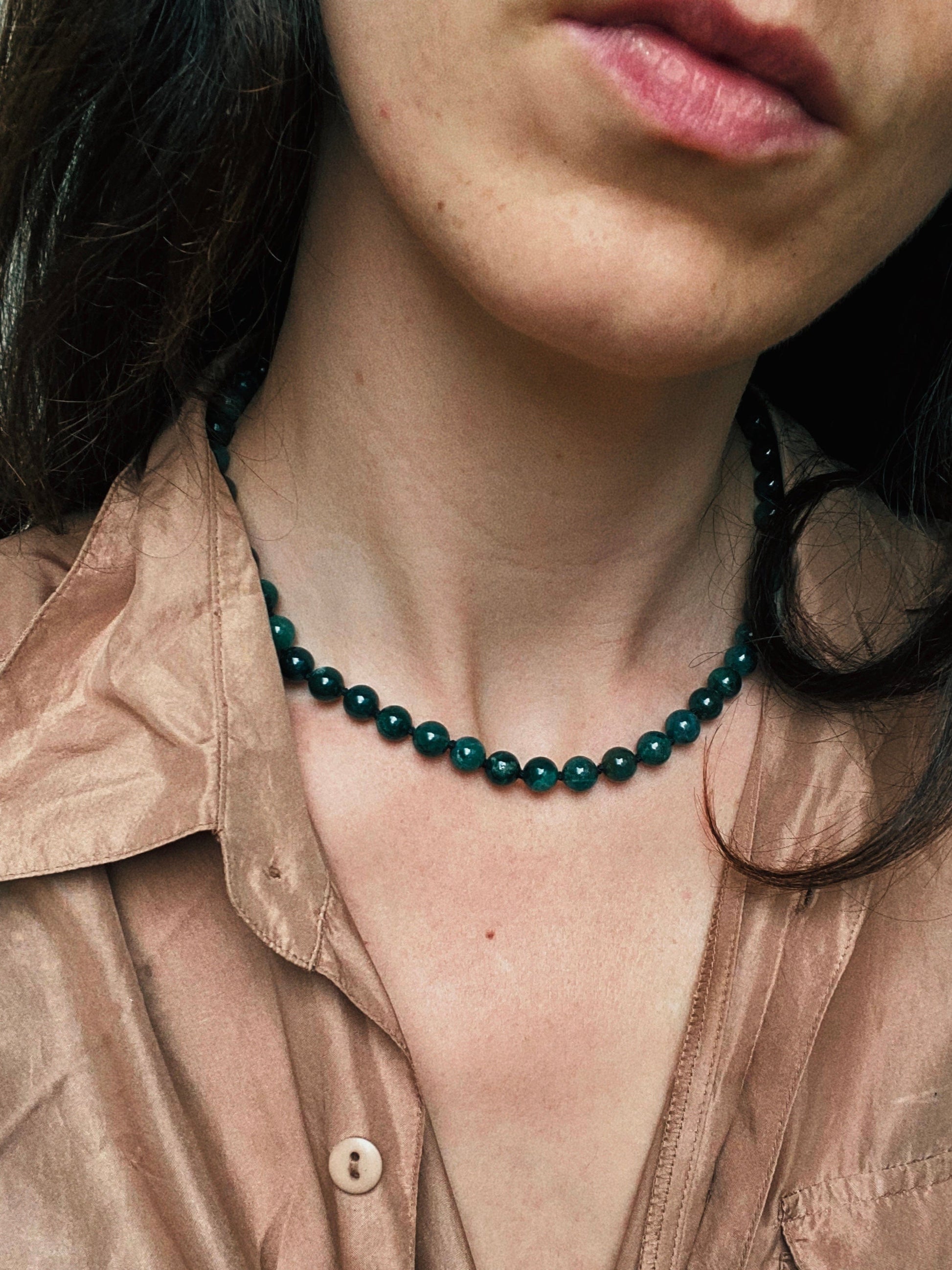 COUPER -ET- COUDRE Necklace Demeter - Moss Agate Heirloom Necklace