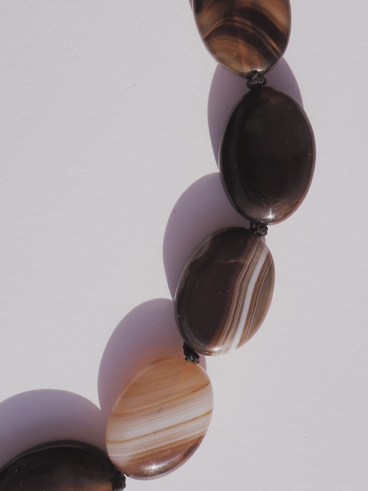 COUPER -ET- COUDRE Necklace Ellipses - Marbled Agate Necklace