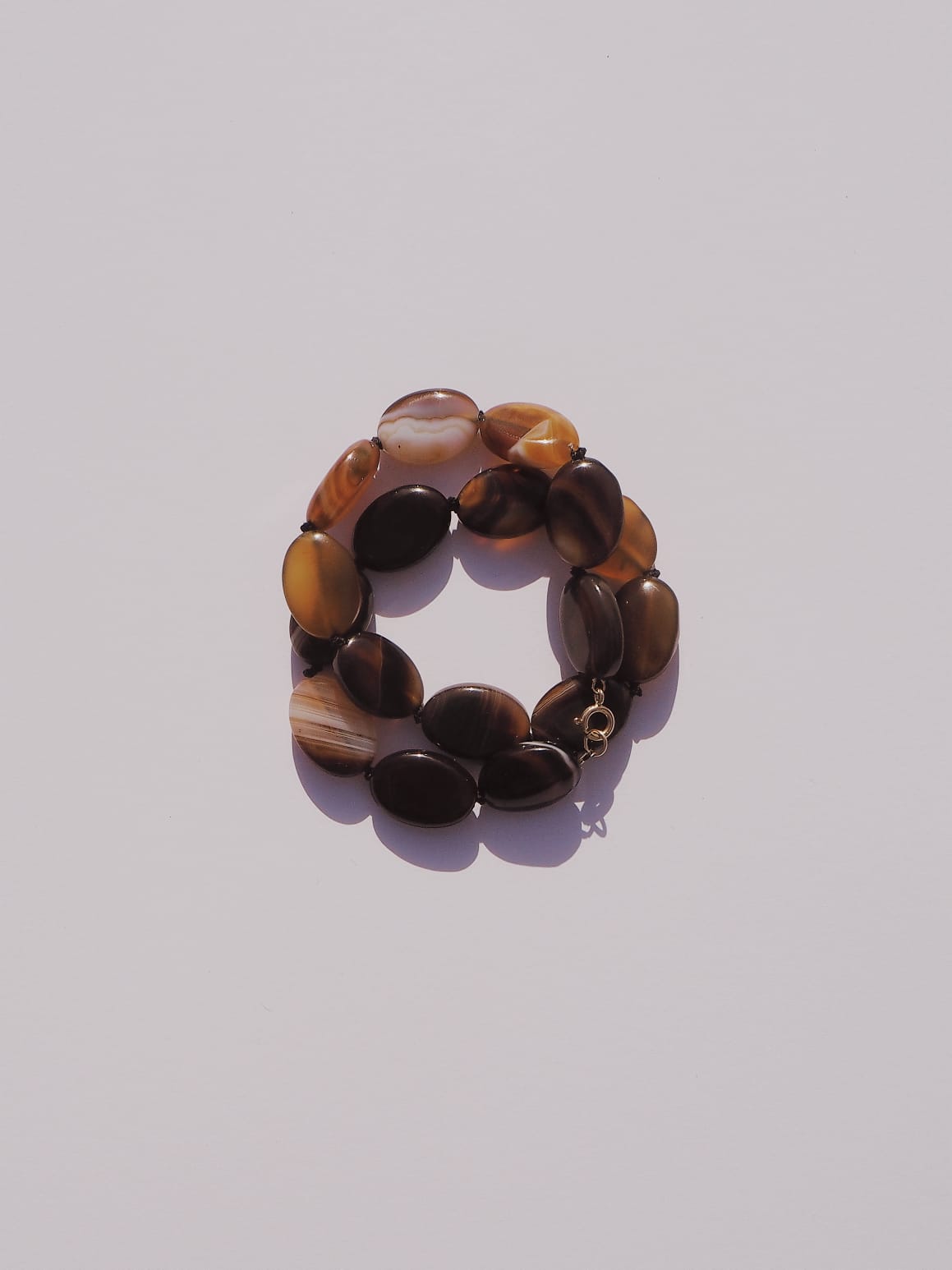 COUPER -ET- COUDRE Necklace Ellipses - Marbled Agate Necklace