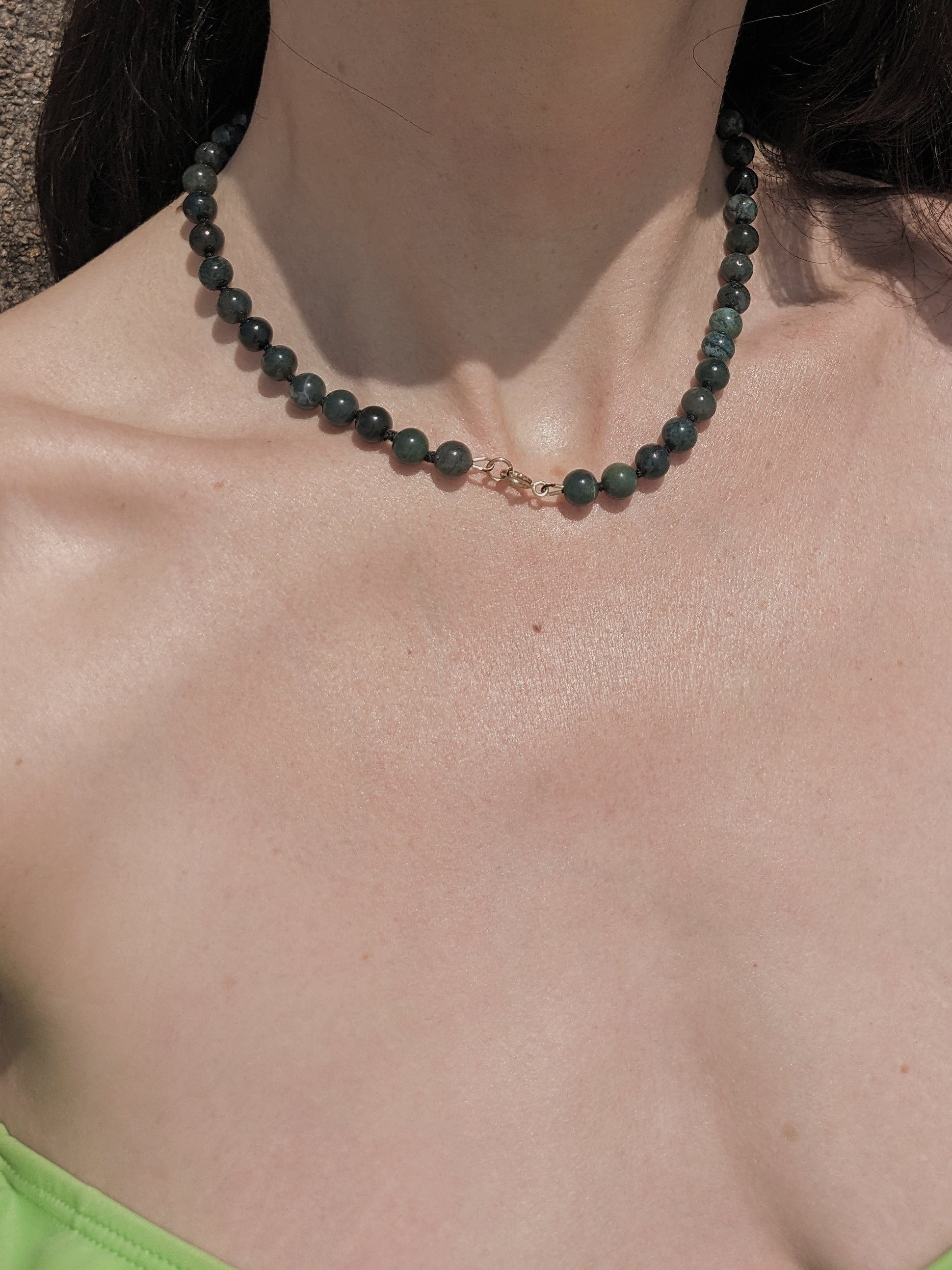 COUPER -ET- COUDRE Necklace Ivy - Moss Agate Heirloom Necklace