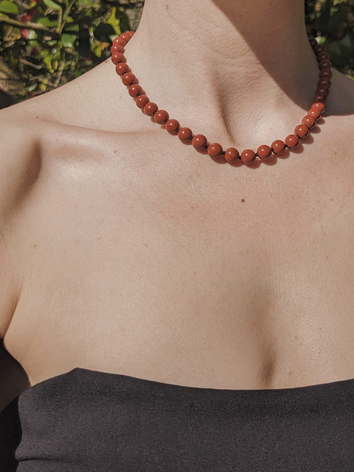 COUPER -ET- COUDRE Necklace Ladybug - Red Jasper Necklace