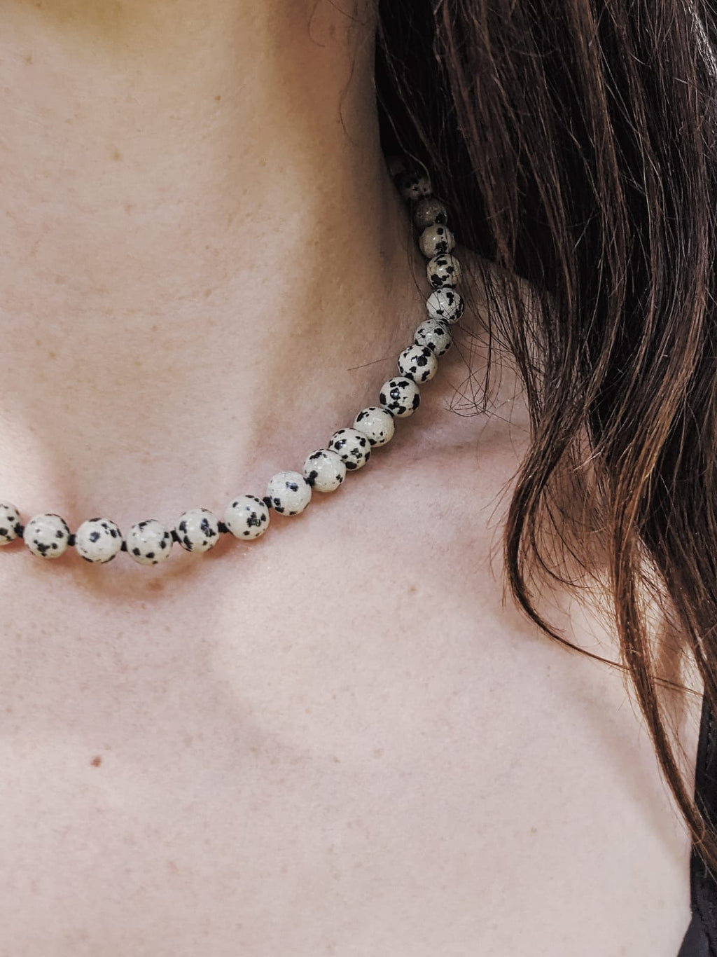 COUPER -ET- COUDRE Necklace Nova - Dalmation Jasper Necklace