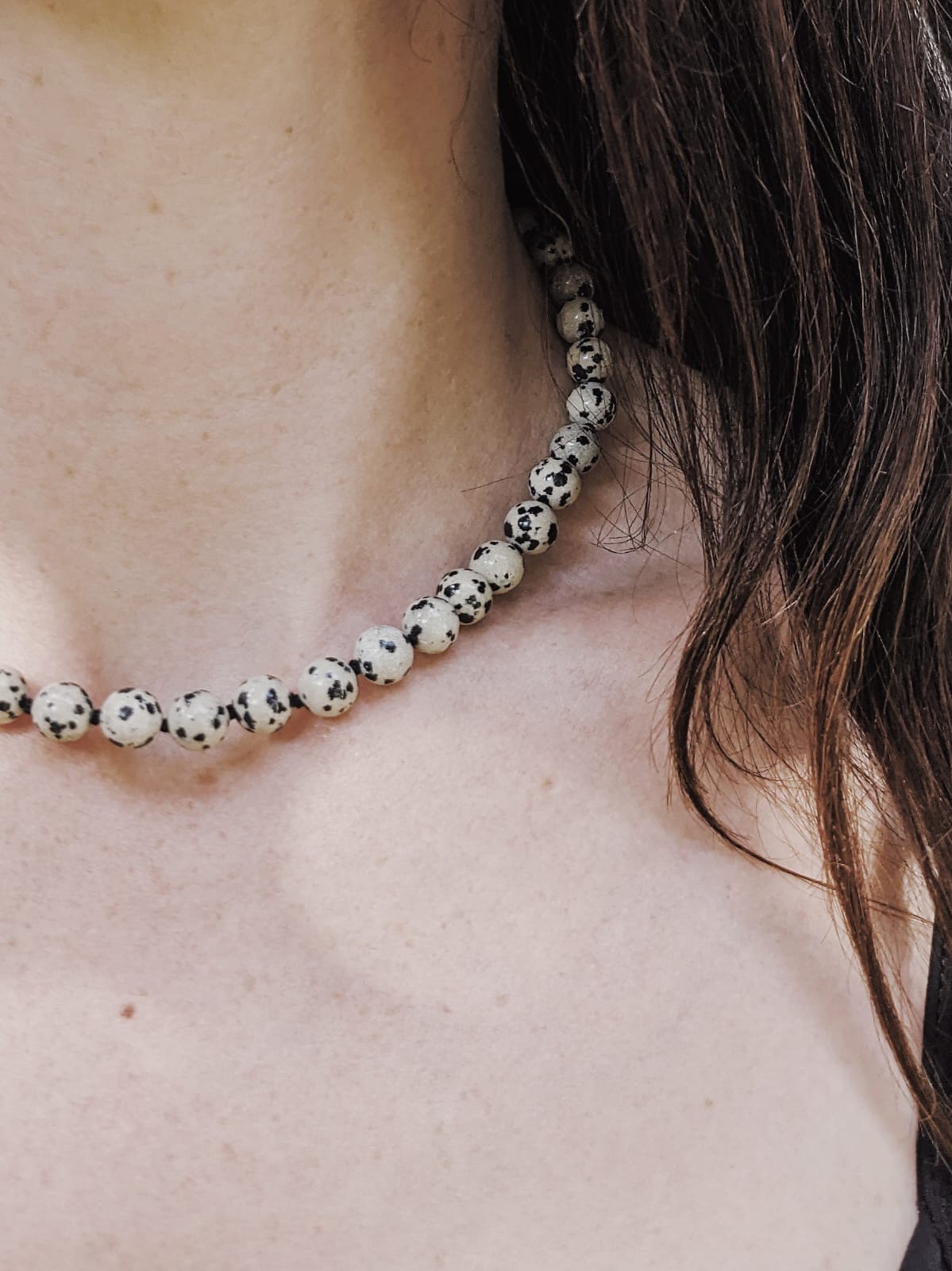 COUPER -ET- COUDRE Necklace Nova - Dalmation Jasper Necklace
