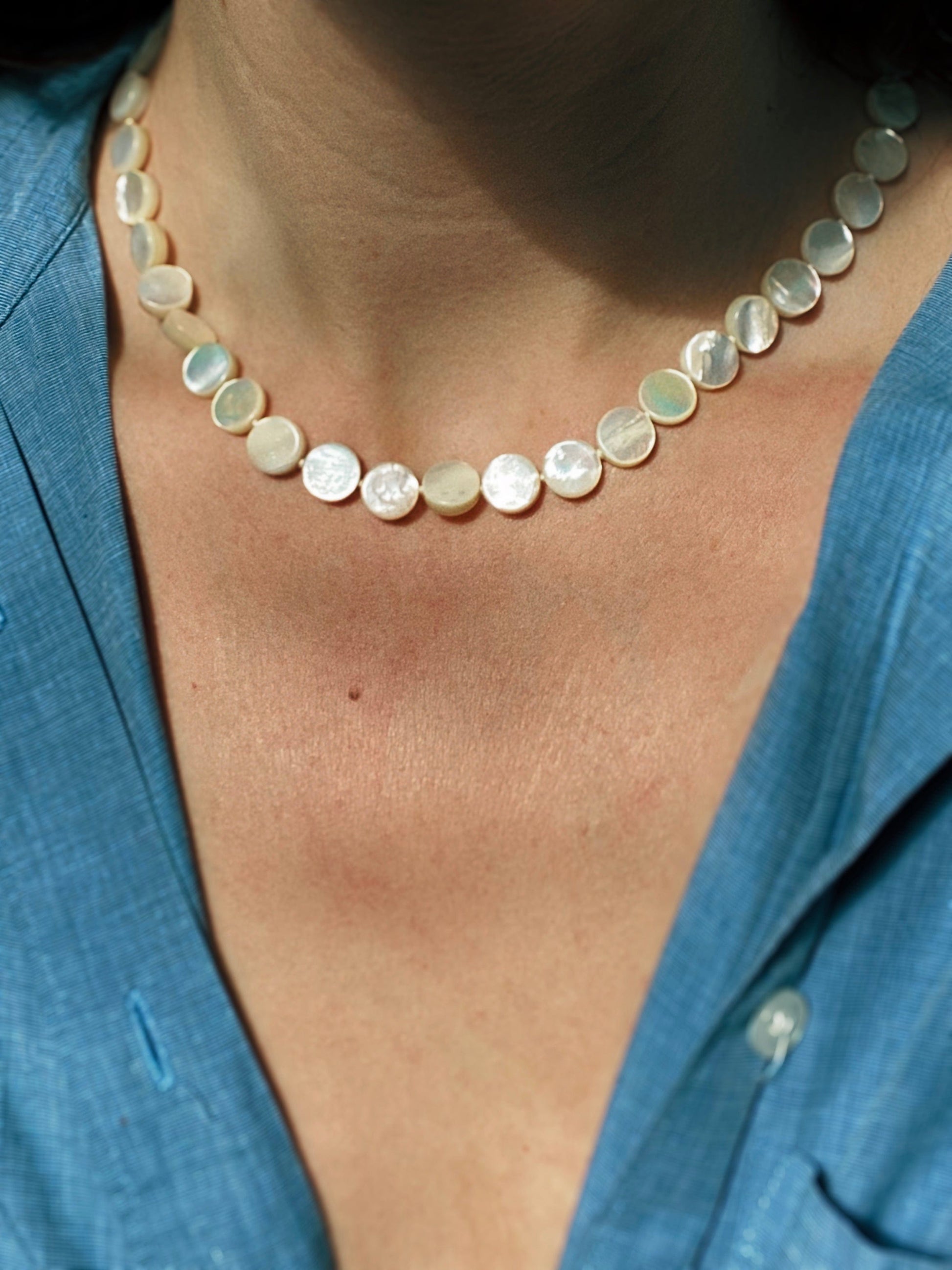 COUPER -ET- COUDRE Necklace Opaline - Mother of Pearl Necklace
