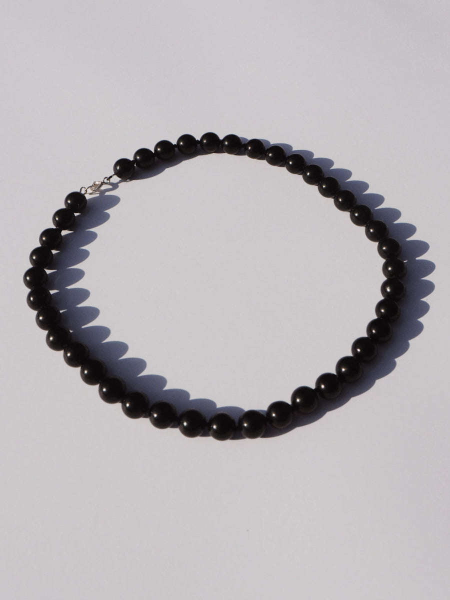 COUPER -ET- COUDRE Necklace Orbit - Black Agate Necklace