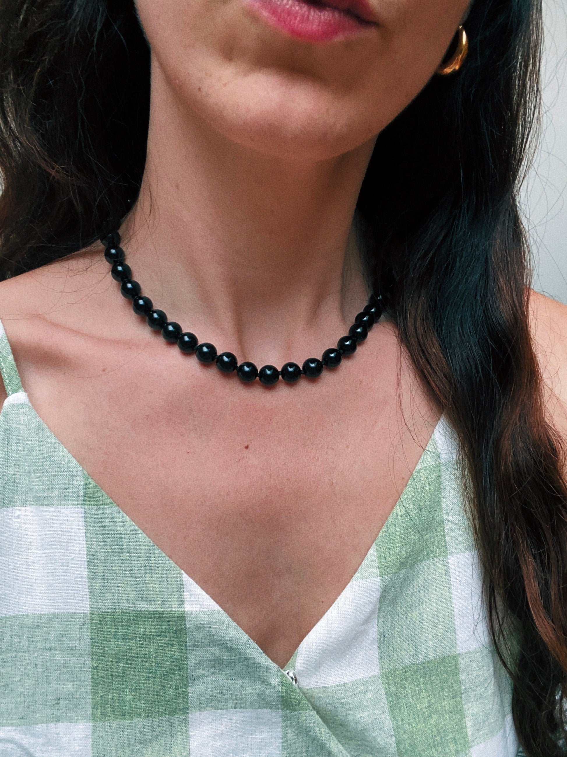 COUPER -ET- COUDRE Necklace Orbit - Black Agate Necklace