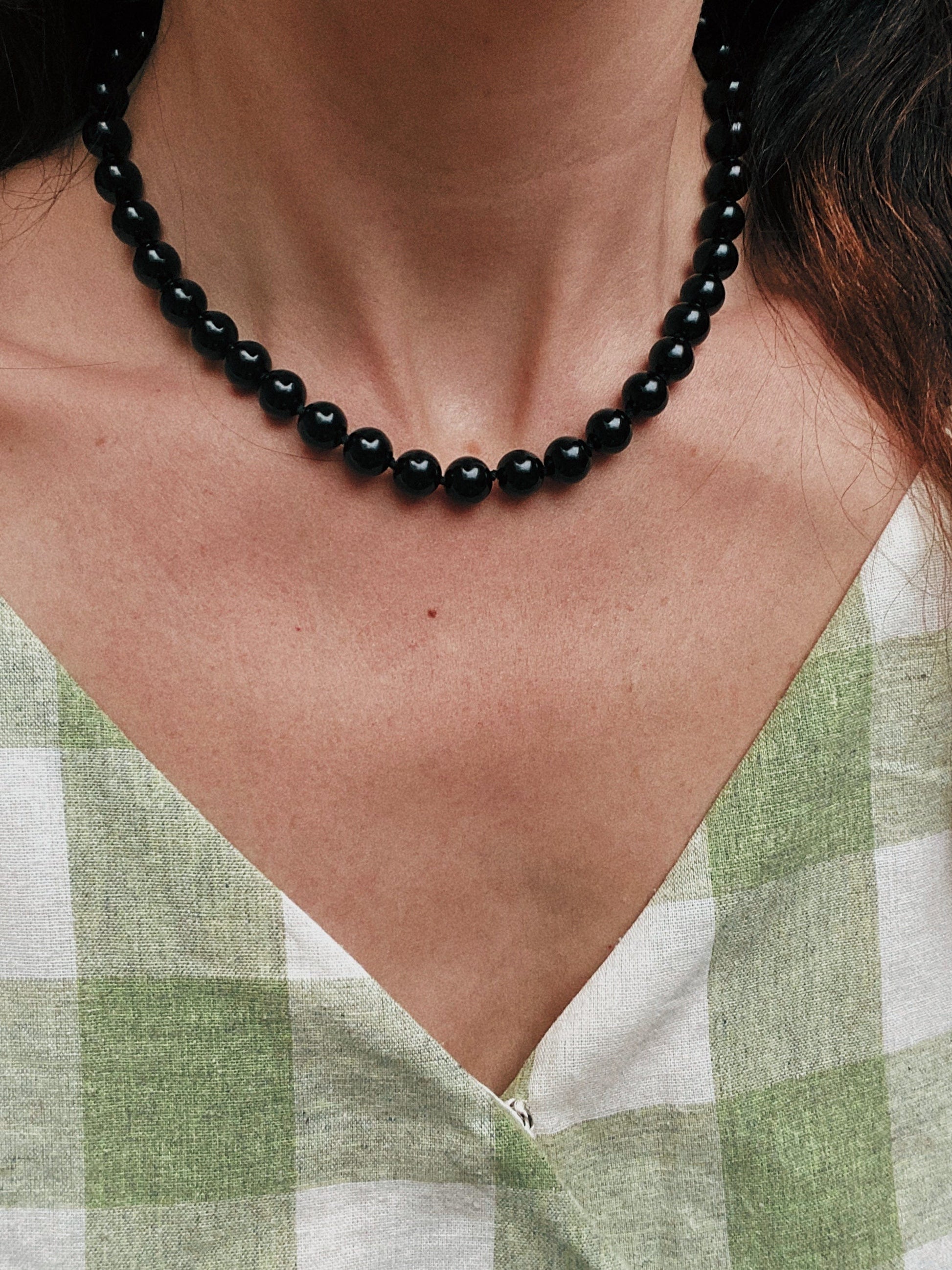 COUPER -ET- COUDRE Necklace Orbit - Black Agate Necklace