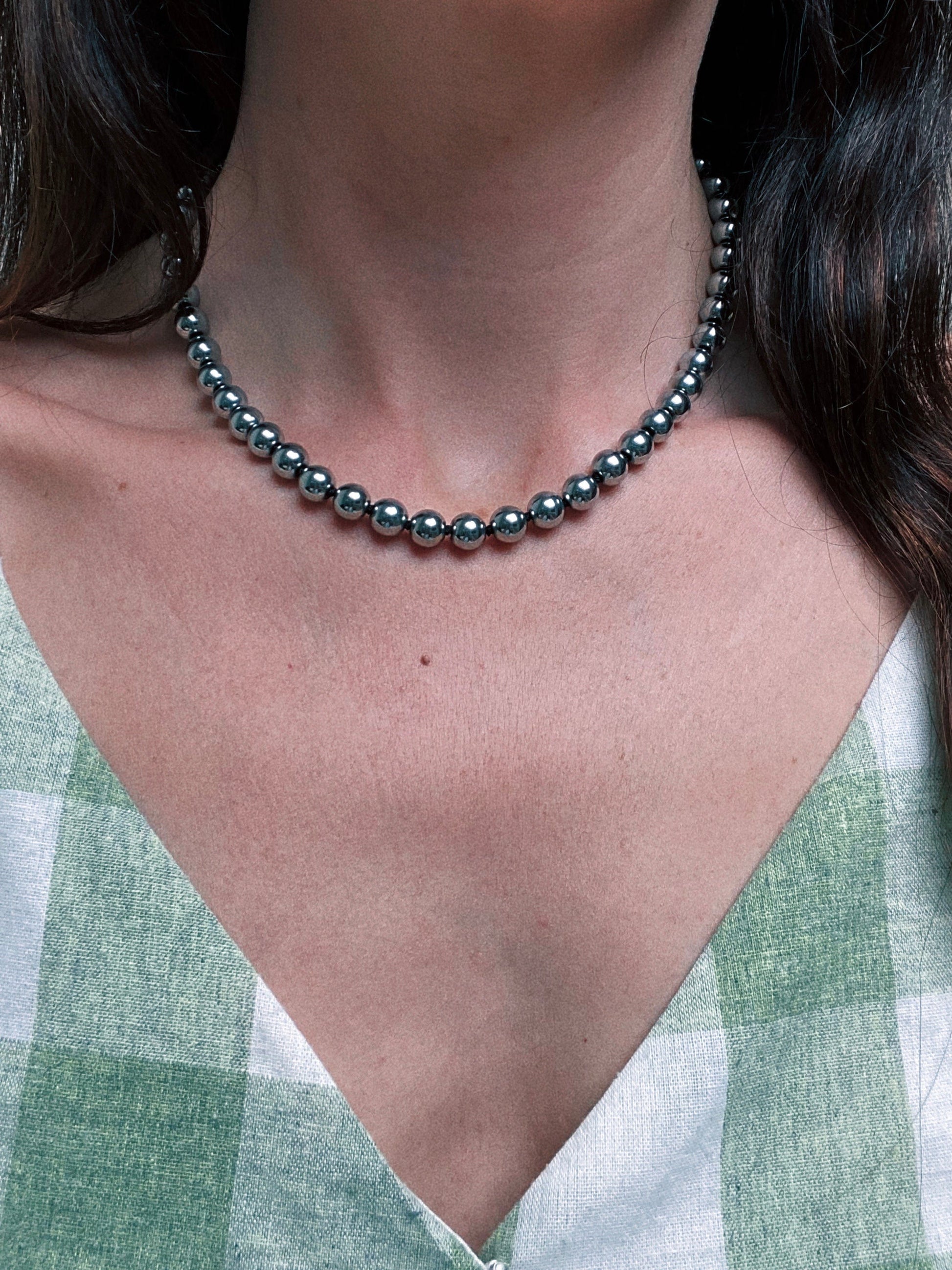 COUPER -ET- COUDRE Necklace Phantom - Electroplated Hematite Necklace