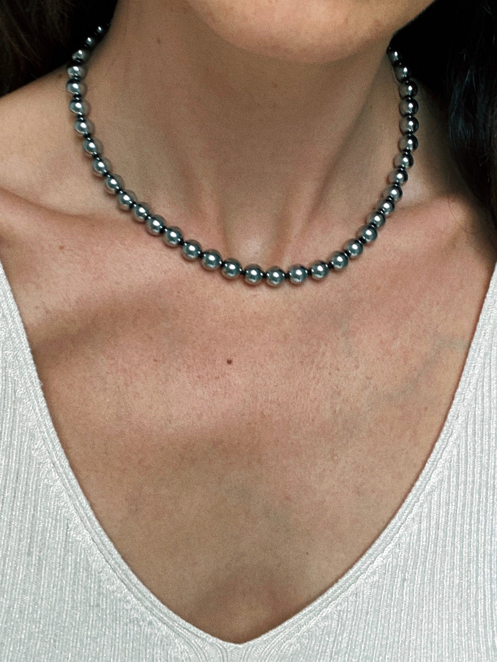 COUPER -ET- COUDRE Necklace Phantom - Electroplated Hematite Necklace