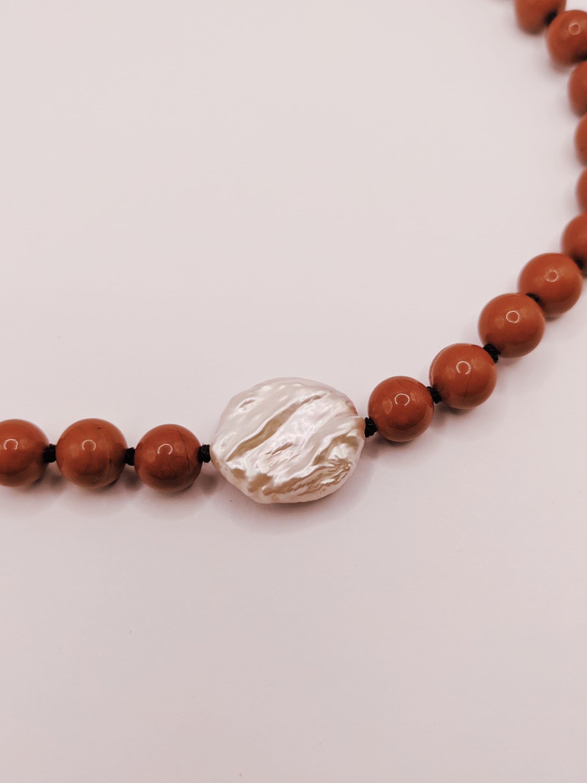 COUPER -ET- COUDRE Necklace Riveria - Jasper + Baroque Pearl Heirloom Necklace