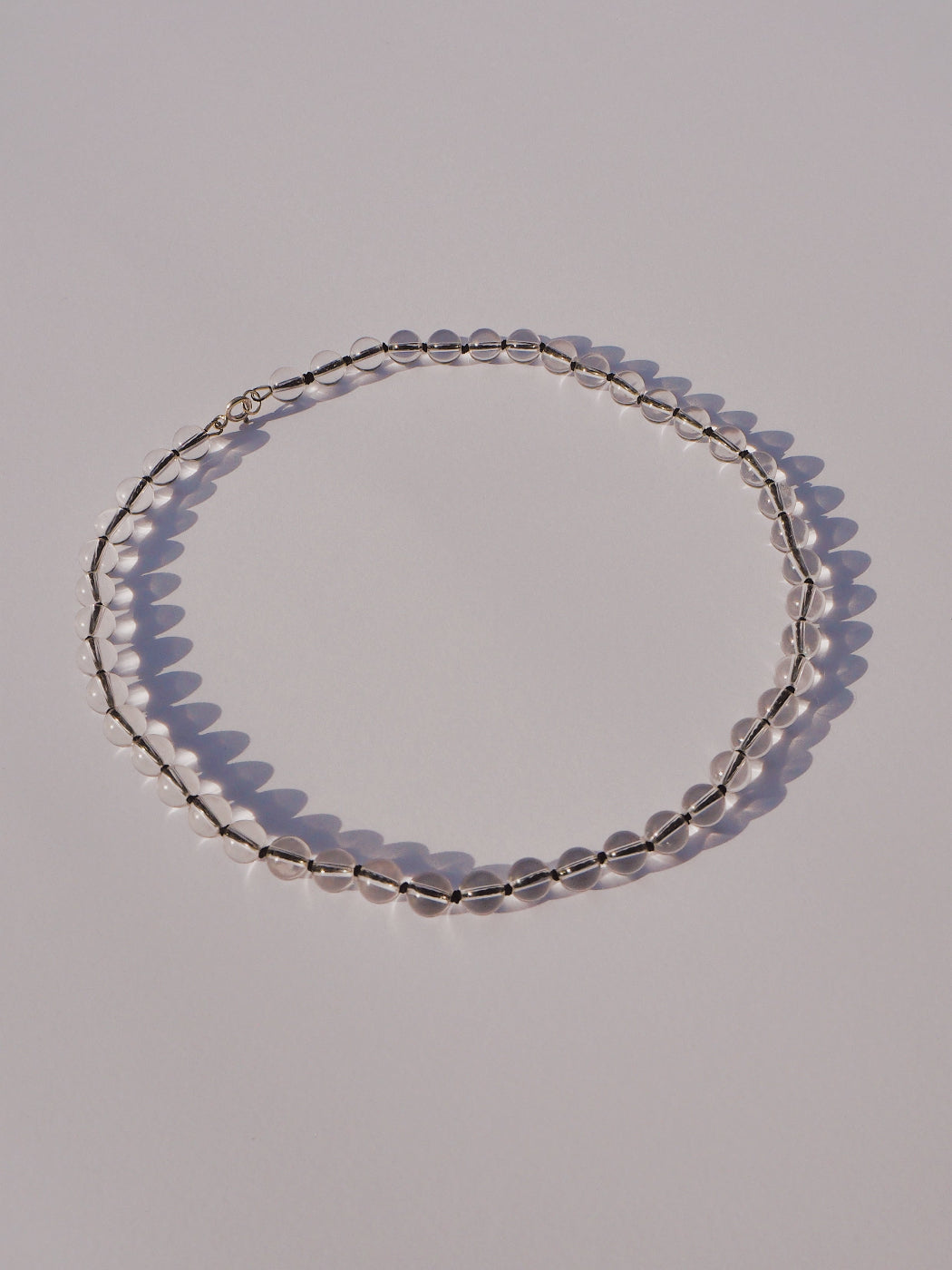 COUPER -ET- COUDRE Necklace Umbra - Clear Quartz + Black Silk Necklace