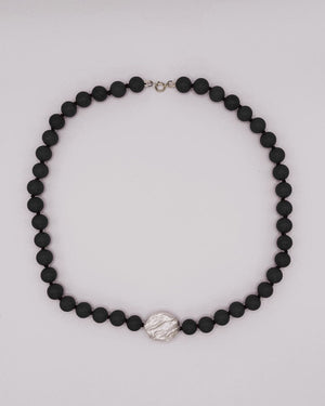 COUPER -ET- COUDRE Necklace Vortex - Agate + Baroque Pearl Heirloom Necklace