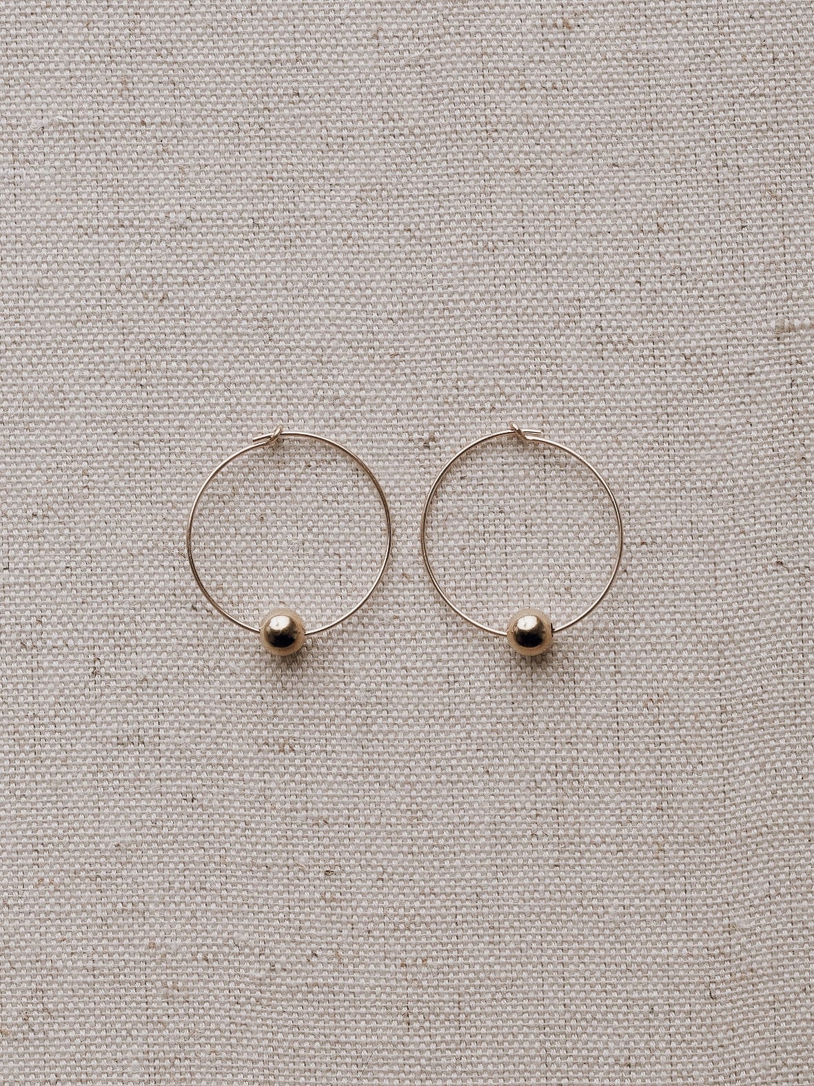 Emily Georgina Jones Jewellery Bauble Hoops in Gold Fill