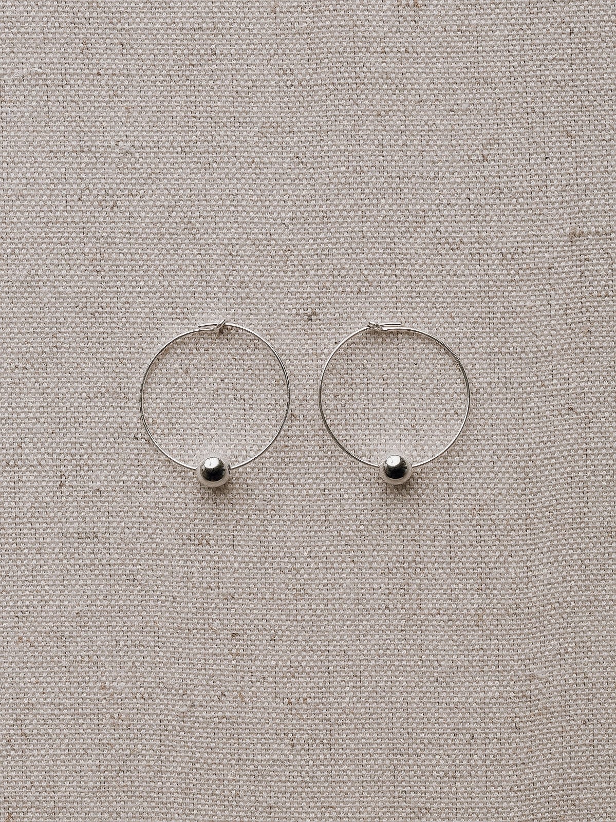 Emily Georgina Jones Jewellery Bauble Hoops in Sterling Silver