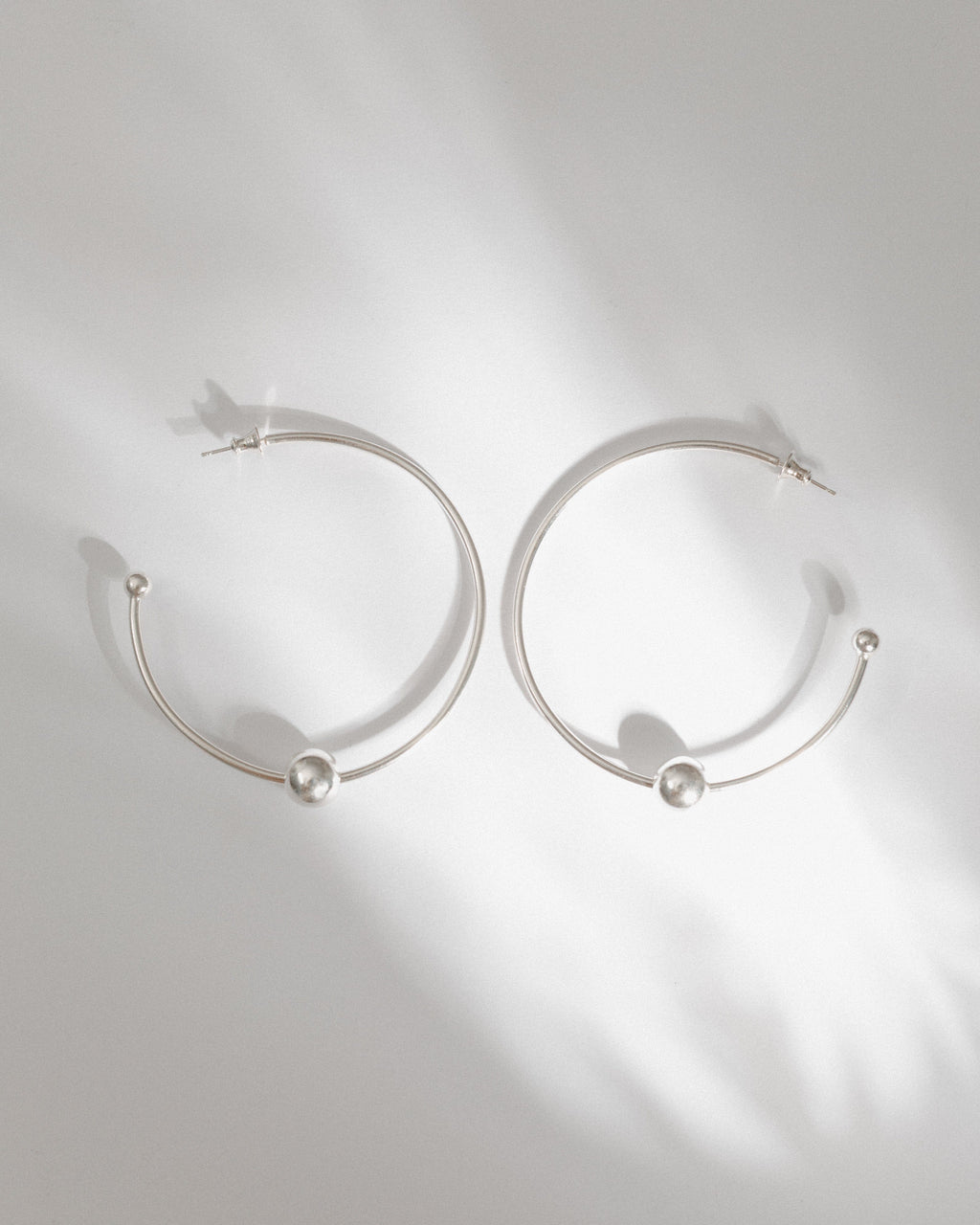 Emily Georgina Jones Jewellery Big Bauble Hoops in Sterling Silver