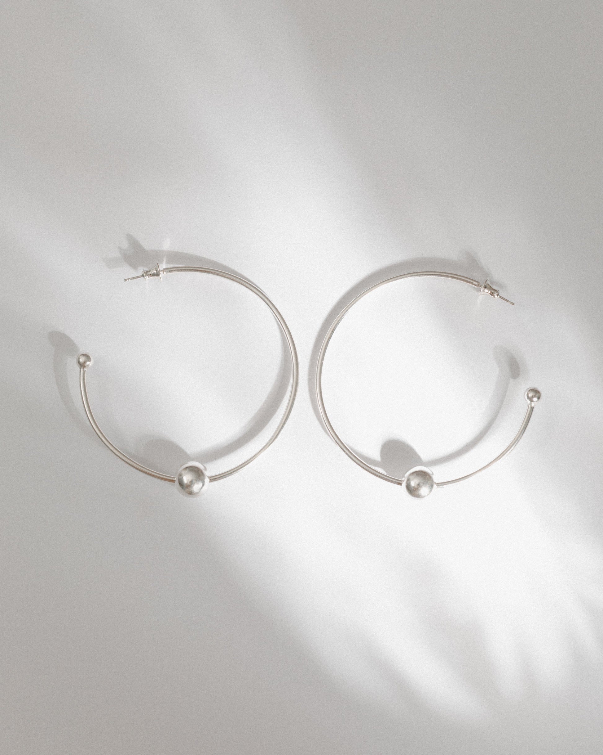Emily Georgina Jones Jewellery Big Bauble Hoops in Sterling Silver