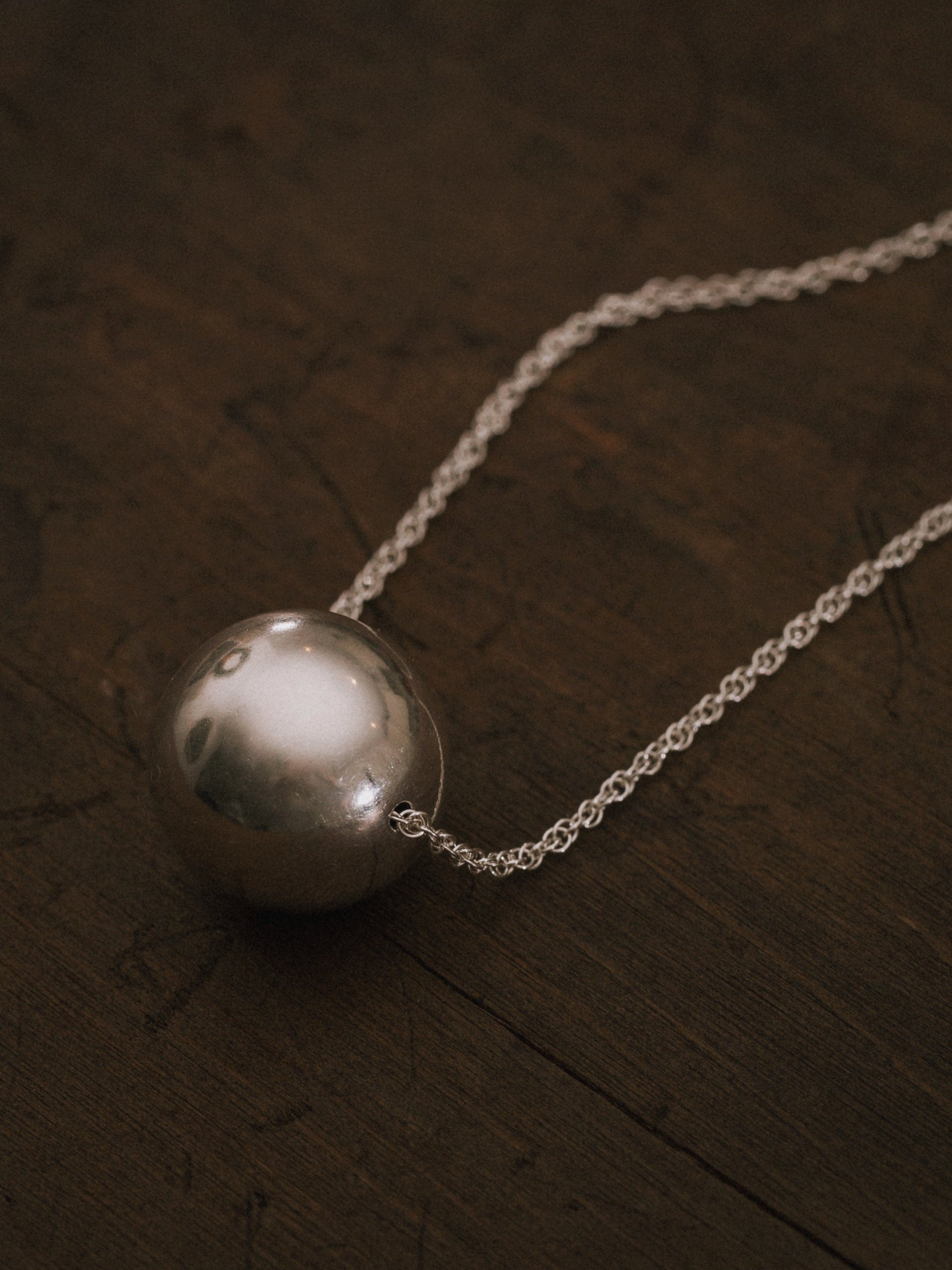 Emily Georgina Jones Jewellery Big Bauble Necklace, Sterling Silver