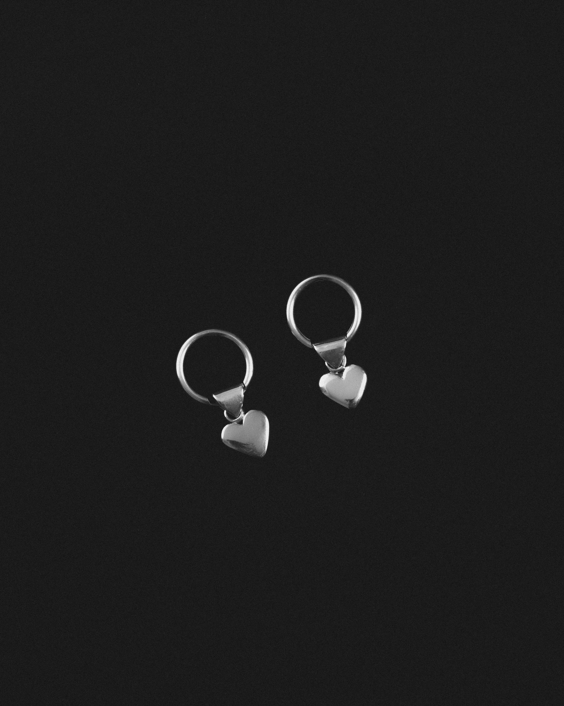 Emily Georgina Jones Jewellery Votive Heart Earrings in Silver