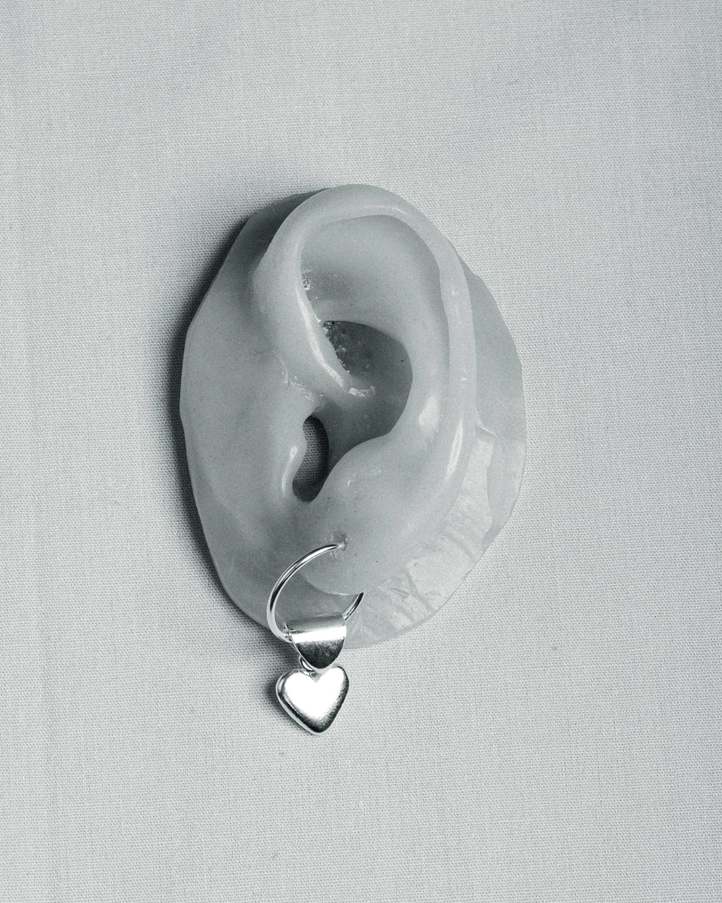 Emily Georgina Jones Jewellery Votive Heart Earrings in Silver