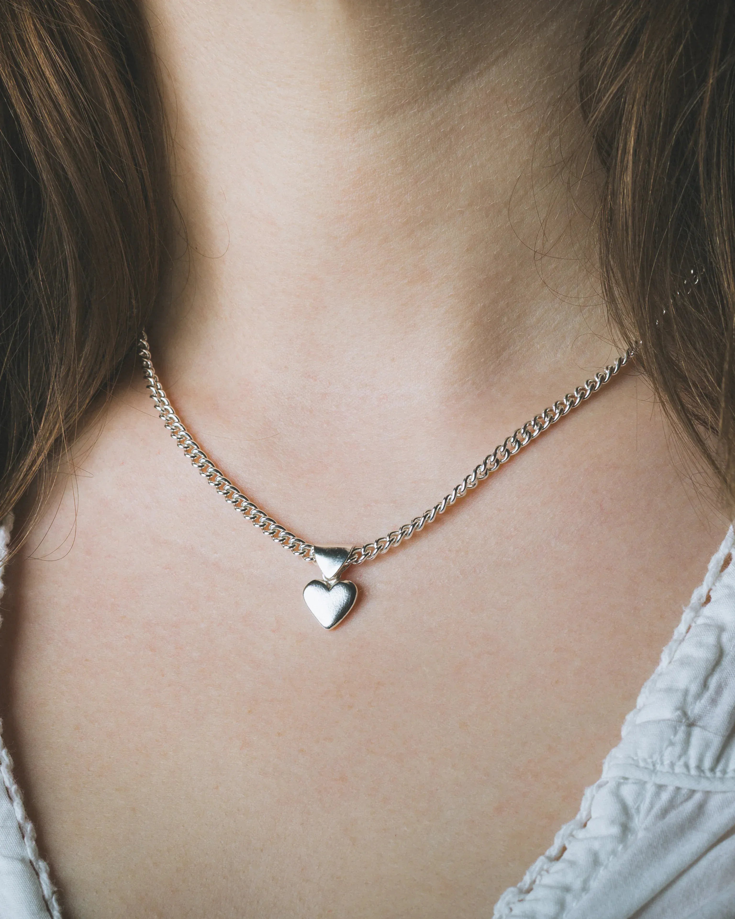 Emily Georgina Jones Jewellery Votive Heart Pendant in Silver