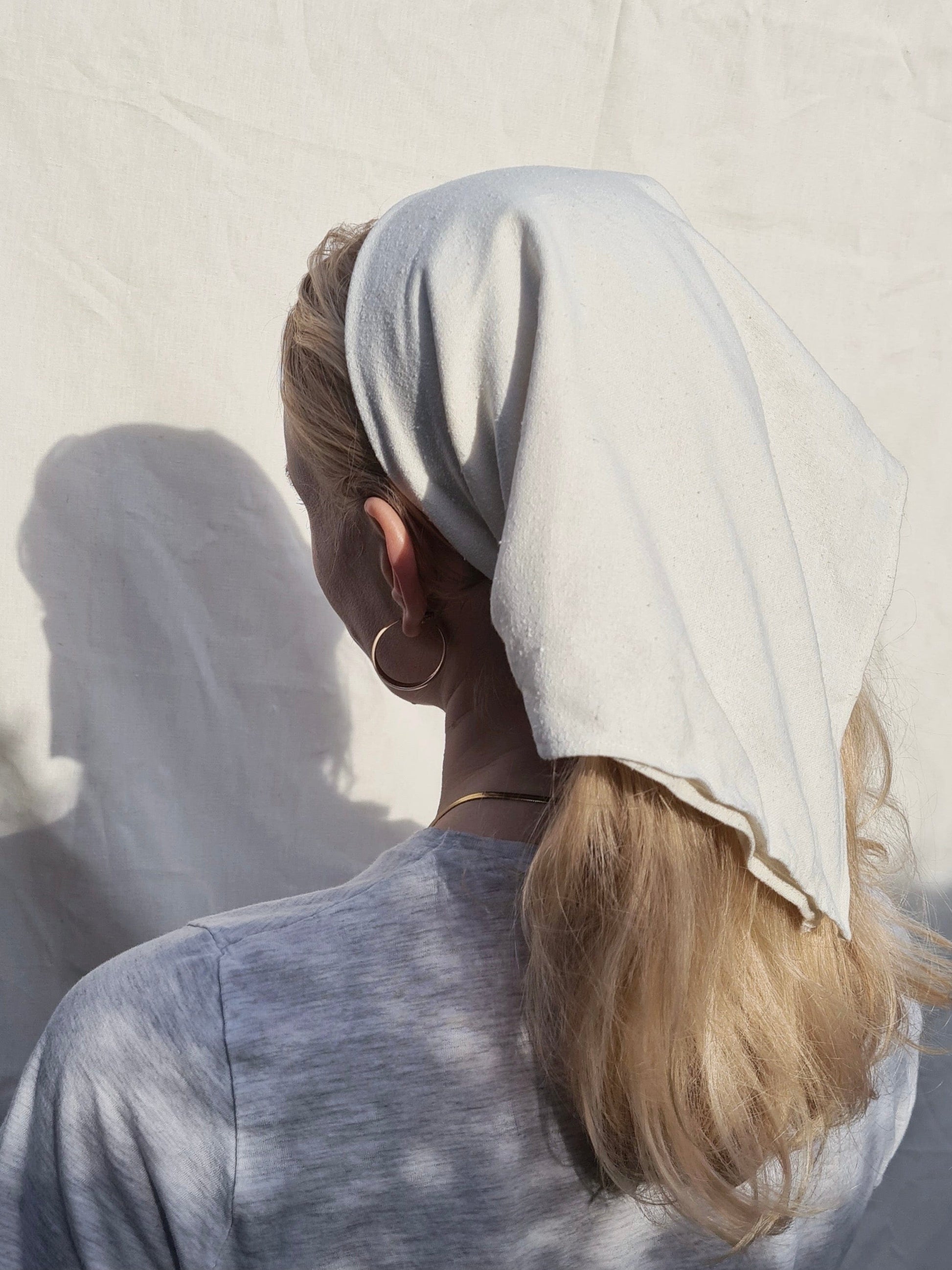 COUPER -ET- COUDRE Raw Silk Noil Headscarf
